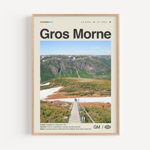 Gros Morne Print Schwarz weiß, Gros Morne Wandkunst, Gros Morne Poster, Gros Morne Foto, Gros Morne Wanddekoration, Gros Morne Karte, Kanada