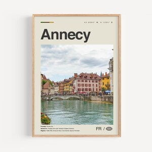 Annecy Print schwarz und weiß, Annecy Wandkunst, Annecy Poster, Annecy Karte, Annecy Karte, Frankreich