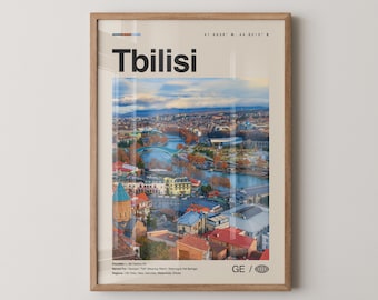 Tbilisi Print, Tbilisi Wall Art, Tbilisi Poster, Tbilisi Photo, Tbilisi Wall Décor, Georgia, თბილისი, Tiflis, Kura River