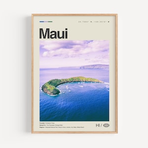Maui Print Hawaii, Maui Wall Art, Maui Poster, Maui Photo, Hāna Highway, Kaanapali Beach, Maui Cultural Center