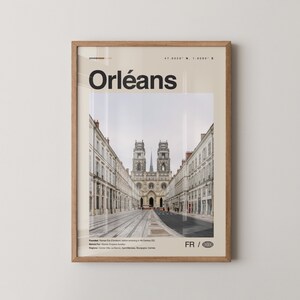 Orleans Print, Orléans Wall Art, Orléans Poster, Orléans Photo, Orléans Wall Décor, Orléans Map, France