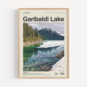 Garibaldi See Druck schwarz weiß, Garibaldi See Kunst, Garibaldi See Poster, Garibaldi See Foto, Garibaldi See Dekor, Karte