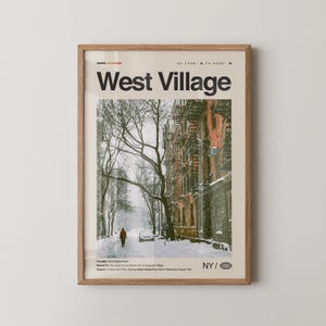 West Village Print New York, West Village Wall Art, West Village Poster, West Village Photo, Washington Square Park, Bleecker Street
