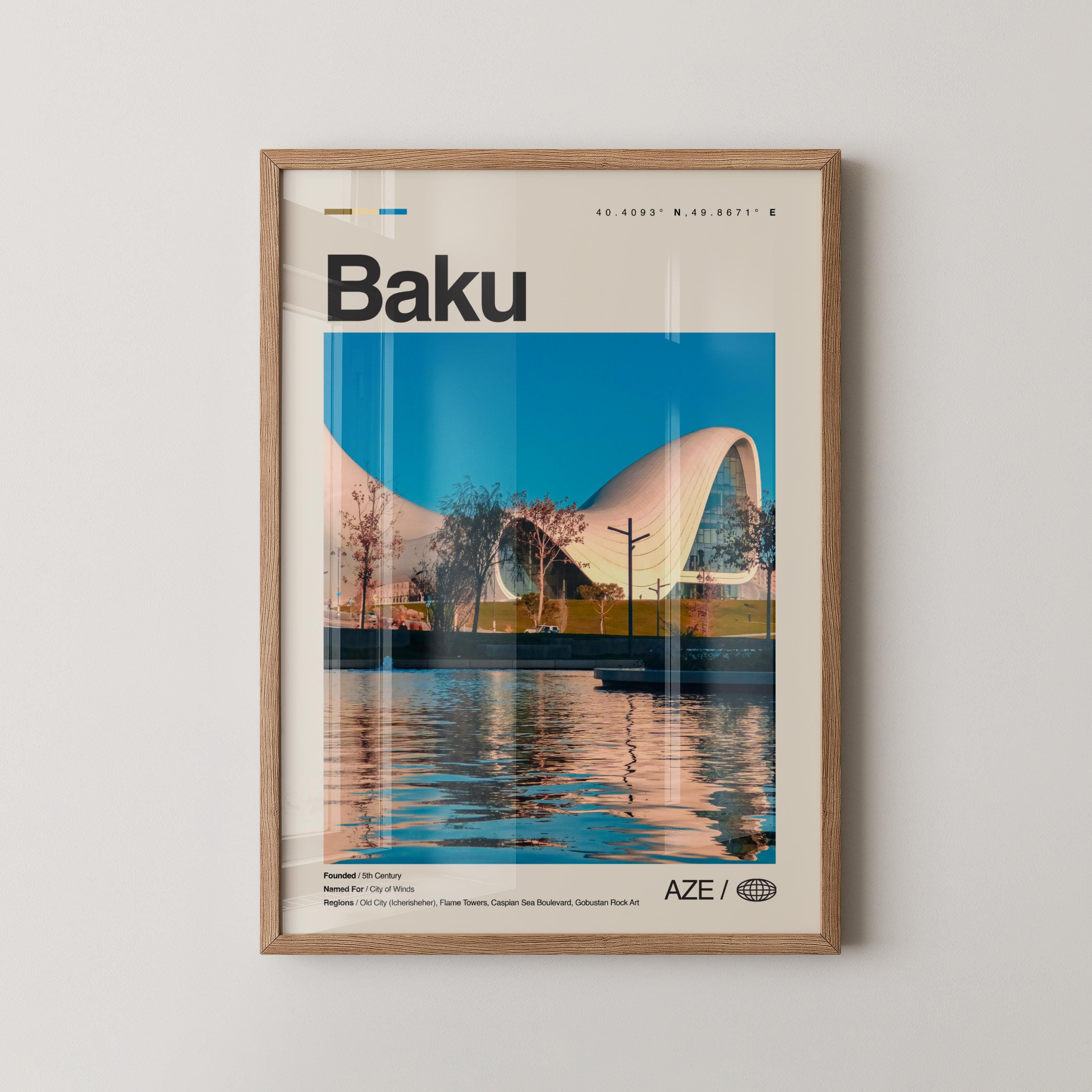 Baku Print Baku, Azerbaijan Wall Art, Baku Poster, Baku Photo