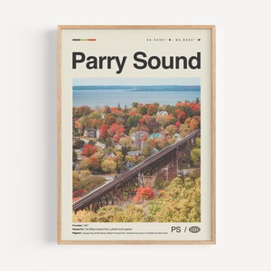 Parry Sound Print schwarz und weiß, Parry Sound Wandkunst, Parry Sound Poster, Parry Sound Foto, Parry Sound Wanddekor, Parry Sound Karte