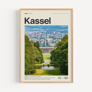Kassel Print schwarz weiß, Kassel Wandkunst, Kassel Poster, Kassel Foto, Kassel Wanddeko, Kassel Karte, Deutschland