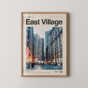 East Village Print New York, East Village Wall Art, East Village Poster, East Village Photo, Tompkins Square Park, St. Mark&#39;s Placy