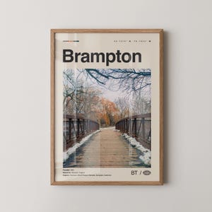 Brampton Print, Brampton Wall Art, Brampton Poster, Brampton Photo, Brampton Wall Décor, Brampton Map, Ontario, Canada