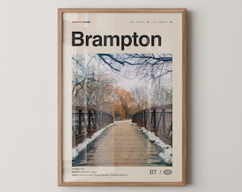 Brampton Print, Brampton Wall Art, Brampton Poster, Brampton Photo, Brampton Wall Décor, Brampton Map, Ontario, Canada