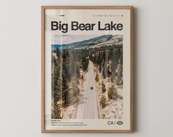 Big Bear Lake Print California, Big Bear Lake Wall Art, Big Bear Lake Poster, Big Bear Lake Photo, Big Bear Mountain Resort, Boulder Bay