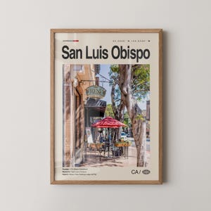 San Luis Obispo Print California, San Luis Obispo Wall Art, San Luis Obispo Poster, San Luis Obispo Photo, Bubblegum Alley, Bishop Peak