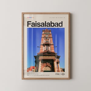 Faisalabad Print Pakistan, Faisalabad Wall Art, Faisalabad Poster, Faisalabad Photo, Faisalabad, Punjab, Clock Tower, Jinnah Garden, Gatwala