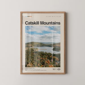 Impresión de las montañas Catskill (Nueva York), arte mural de las montañas Catskill, póster de las montañas Catskill, foto de las montañas Catskill, cataratas Kaaterskill