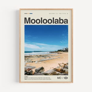 Mooloolaba Druck Schwarzweiß, Mooloolaba Wandkunst, Mooloolaba Poster, Mooloolaba Karte, Mooloolaba Wanddekor, Mooloolaba Karte