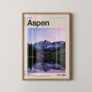 Aspen Print, Aspen Wall Art, Aspen Poster, Aspen Photo, Aspen Wall Décor, Aspen Map, Colorado
