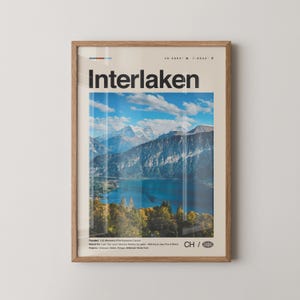 Interlaken Print, Interlaken Wall Art, Interlaken Poster, Interlaken Photo, Interlaken Map, Schweiz