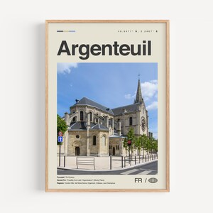 Argenteuil Poster Schwarz weiß, Argenteuil Wandkunst, Argenteuil Poster, Argenteuil Foto, Argenteuil Wanddekoration, Argenteuil Karte, Frankreich