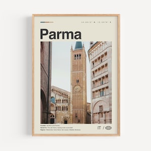 Parma Print Schwarzweiß, Parma Wandkunst, Parma Poster, Parma Foto, Parma Karte, Parma Wanddekor, Italien, Italia