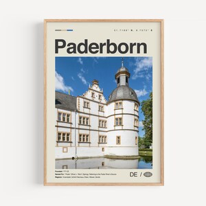 Paderborn Poster Schwarzweiß, Paderborn Wandkunst, Paderborn Poster, Paderborn Foto, Paderborn Karte, Deutschland
