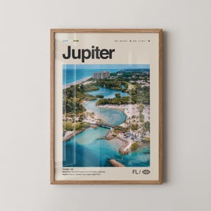Jupiter Poster Florida, Jupiter Wandkunst, Jupiter Poster, Jupiter Foto, Jupiter Inlet Lighthouse, Dubois Park, Blowing Rocks Preserve