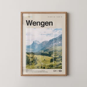 Wengen Print, Wengen Wall Art, Wengen Poster, Wengen Photo, Wengen Wall Décor, Wengen Map, Switzerland