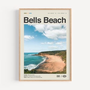 Bells Beach Print Schwarzweiß, Bells Beach Wandkunst, Bells Beach Poster, Bells Strand Foto, Bells Beach Wanddekoration, Bells Beach Karte