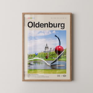 Oldenburg Print, Oldenburg Wall Art, Oldenburg Poster, Oldenburg Photo, Oldenburg Wall Décor, Oldenburg Map, Germany
