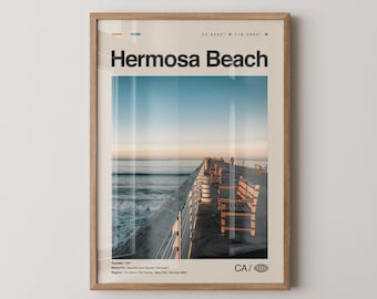 Hermosa Beach Print Kalifornien, Hermosa Beach Wandkunst, Hermosa Beach Poster, Hermosa Beach Foto, Hermosa Beach Pier, The Strand, Valley