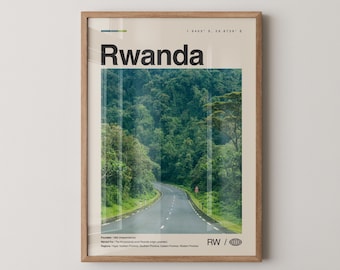 Rwanda Print, Rwanda Wall Art, Rwanda Poster, Rwanda Photo, Rwanda Wall Decor, Country Art Print, Kigali, Africa