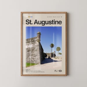 St. Augustine Print Florida, St. Augustine Wall Art, St. Augustine Poster, St. Augustine Photo, Castillo de San Marcos, St. George Street