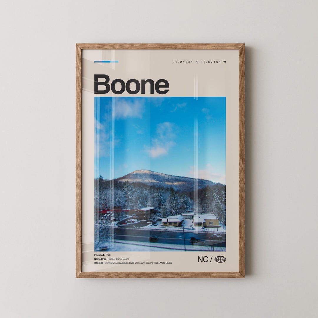 Boone Print, Boone Wall Art, Boone Poster, Boone Photo, Blue Ridge ...