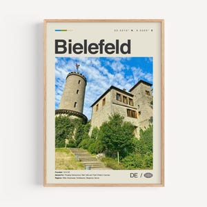 Bielefeld Poster Schwarzweiß, Bielefeld Wandkunst, Bielefeld Poster, Bielefeld Foto, Bielefeld Wand-Dekor, Bielefeld Karte, Deutschland