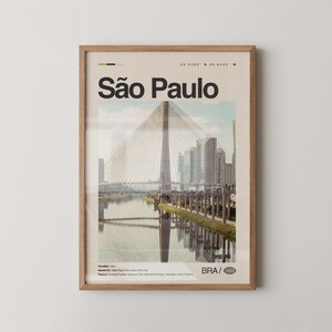 São Paulo print, São Paulo wall art, São Paulo poster, São Paulo photo, Ibirapuera Park, São Paulo Museum of Art, Paulista Avenue, Municipal