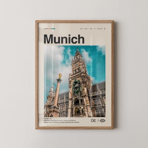 Munich Print No 1, Munich Wall Art, Munich Poster, Munich, Munich Wall Decor, Germany, München, Bavaria, Deutschland Europe