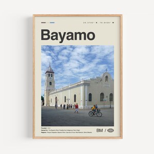 Bayamo Print Schwarzweiß, Bayamo Wandkunst, Bayamo Poster, Bayamo Foto, Bayamo Wanddekor, Bayamo Karte, Kuba