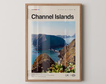 Impresión de las Islas del Canal, Arte mural de las Islas del Canal, Póster de las Islas del Canal, Foto de las Islas del Canal, Dependencia de la Corona Británica