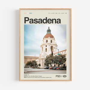Pasadena Print California, Pasadena Wall Art, Pasadena Poster, Pasadena Photo, Norton Simon Museum, Colorado Street Bridge, The Huntington