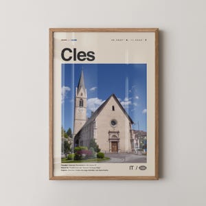 Cles Print, Cles Wall Art, Cles Poster, Cles Photo, Cles Wall Décor, Cles Map, Italy