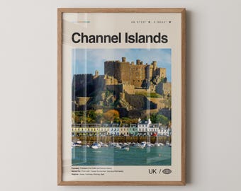 Impresión de las Islas del Canal, Arte mural de las Islas del Canal, Póster de las Islas del Canal, Foto de las Islas del Canal, Dependencia de la Corona Británica