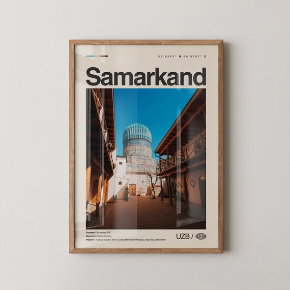 Samarkand Print Samarkand, Uzbekistan Wall Art, Samarkand Poster, Samarkand Photo, Registan Square, Shah-i-Zinda, Gur-e-Amir, Bibi-Khanym