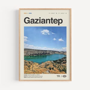 Gaziantep Print Schwarzweiß, Gaziantep Wandkunst, Gaziantep Poster, Gaziantep Karte, Gaziantep Wanddekoration, Gaziantep Karte, Türkei