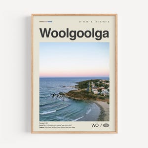 Woolgoolga Print schwarz weiß, Woolgoolga Wandkunst, Woolgoolga Poster, Woolgoolga Foto, Woolgoolga Wanddekoration, Woolgoolga Karte, Australien