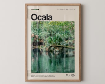 Ocala Print Florida, Ocala Wall Art, Ocala Poster, Ocala Photo, Silver Springs State Park, Ocala National Forest, Horse Capital of the World