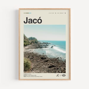 Jaco Print Schwarzweiß, Jaco Wandkunst, Jaco Poster, Jaco Foto, Jaco Wanddekor, Jaco Landkarte, Costa Rica