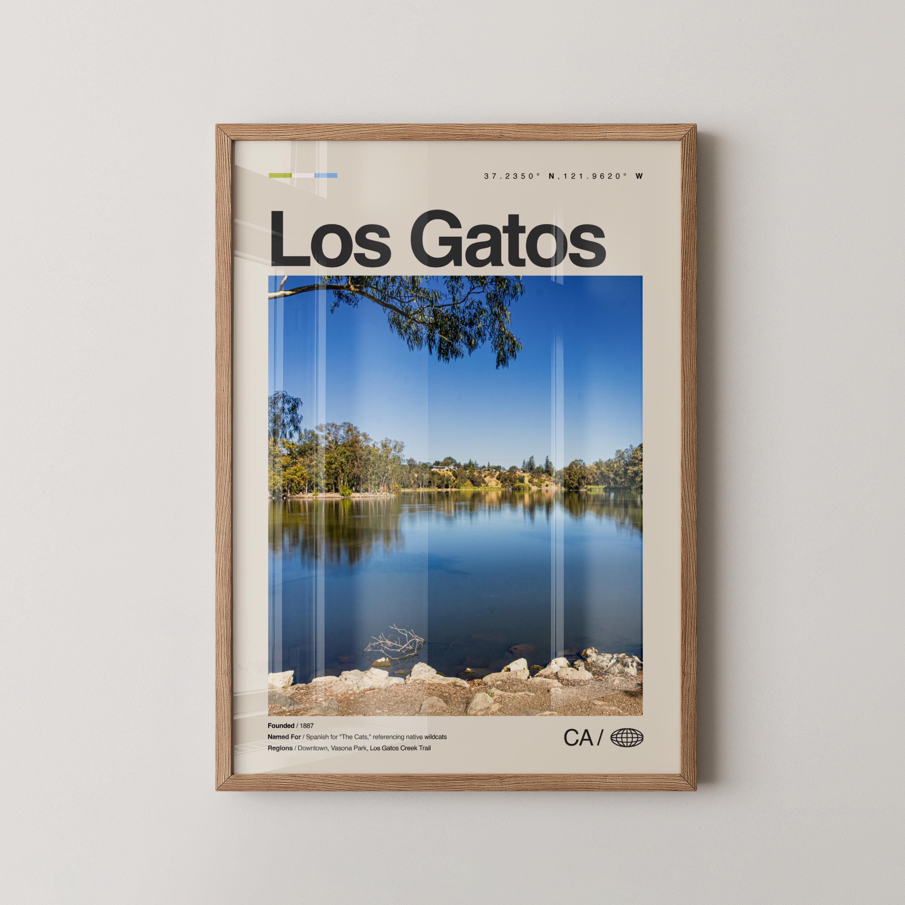 Los Gatos Print California, Los Gatos Wall Art, Los Gatos Poster