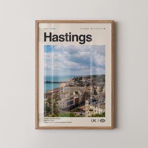 Hastings Print Black and White England, Hastings Wall Art, Hastings Poster, Hastings Photo, East Sussex, Seaside Town