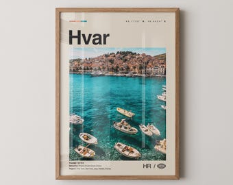 Hvar Print, sztuka ścienna Hvar, plakat Hvar, zdjęcie Hvar, dekoracje ścienne Hvar, Split Dalmacja, Hrvatska, Chorwacja