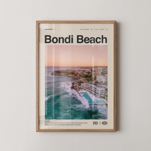 Bondi Beach Print No 1, Bondi Beach Wall Art, Bondi Beach Poster, Bondi Beach Photo, Sydney Poster Print, Australia, Oceania