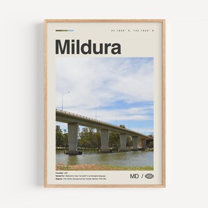 Mildura Print Schwarz und Weiß, Mildura Wandkunst, Mildura Poster, Mildura Foto, Mildura Wanddekor, Mildura Karte, Australien