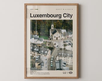 Luxembourg City Print, Luxembourg City Wall Art, Luxembourg City Poster, Luxembourg City Photo, Luxembourg City Wall Décor
